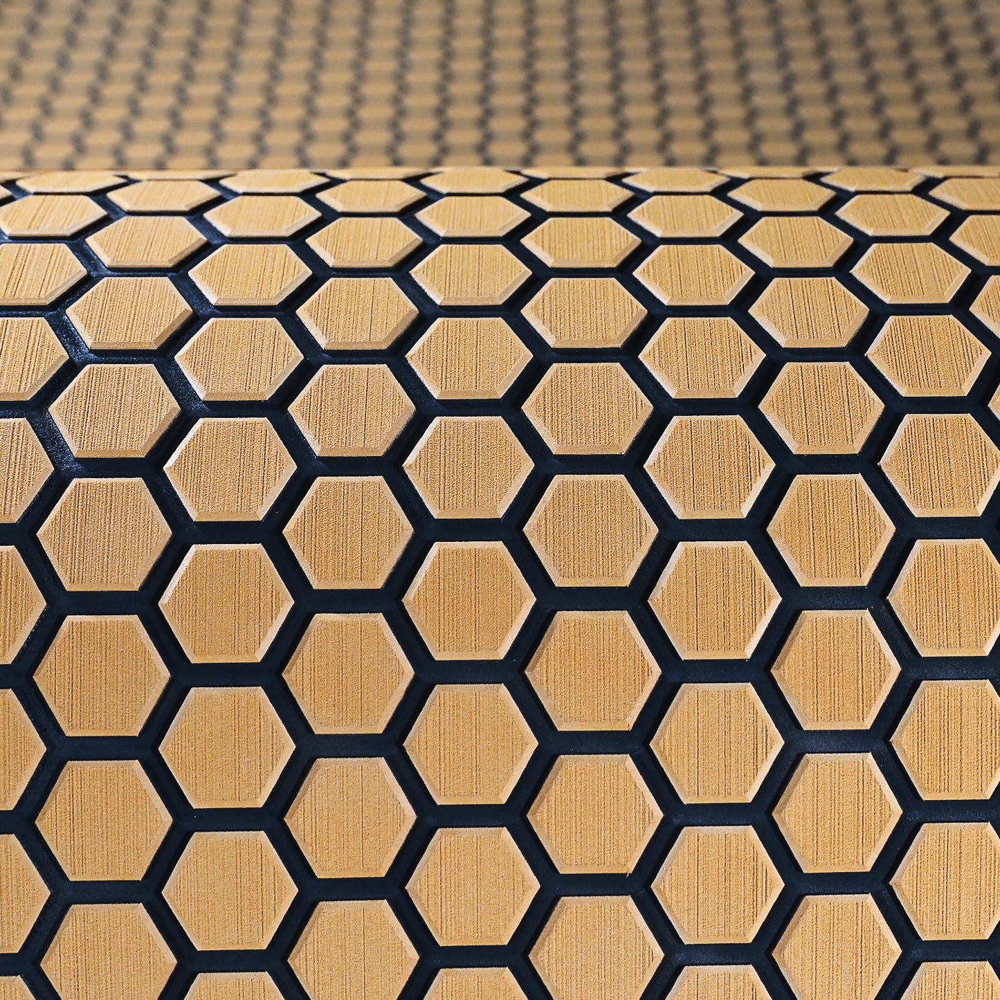 Small Hexagon Pattern EVA Foam Boat Floor Mats – Faux Teak Non-Slip Marine Carpet for Decking and Trailers