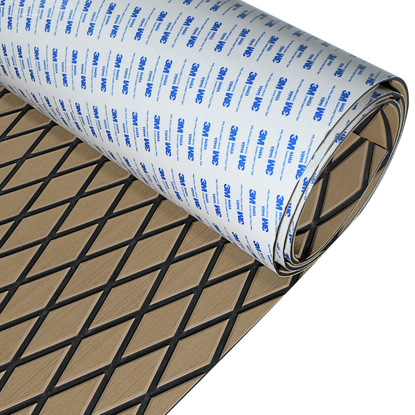 EVA Foam Boat Flooring Sheet Diamond Boat Decking with 3m Adhesive Brushed Texture