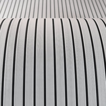 Brushed EVA Foam Boat Flooring Sheet with Striped Grooves – Non-Slip Faux Teak Marine Decking for Yachts and Jet Skis