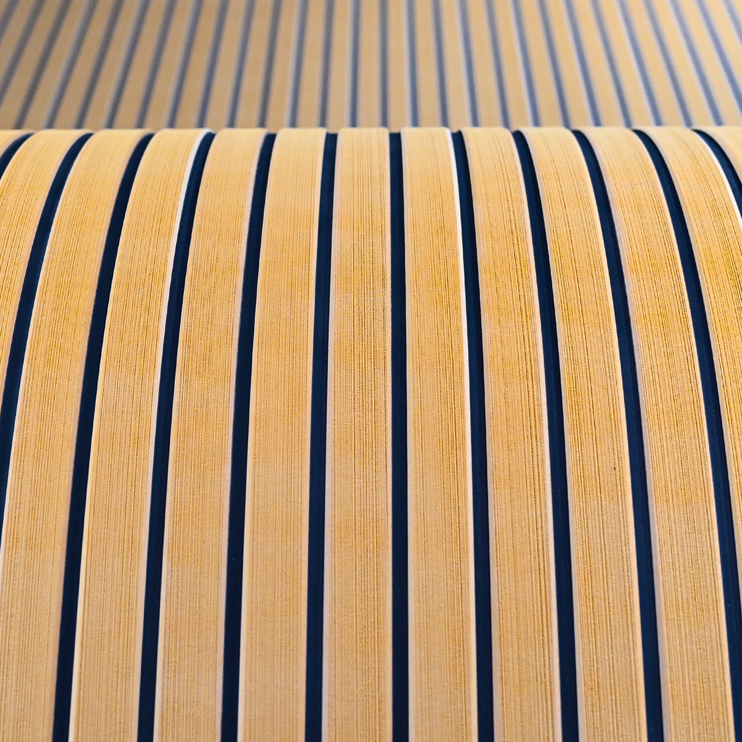 Brushed EVA Foam Boat Flooring Sheet with Striped Grooves – Non-Slip Faux Teak Marine Decking for Yachts and Jet Skis
